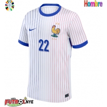 Camiseta Francia Theo Hernandez #22 Visitante Equipación Eurocopa 2024 manga corta